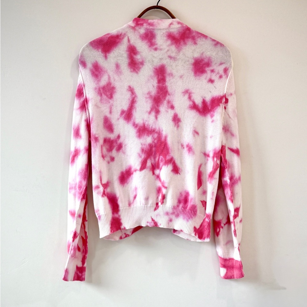 Michael Stars Pink Tie-Dye Button Down Sweater Cardigan - Picture 4 of 10